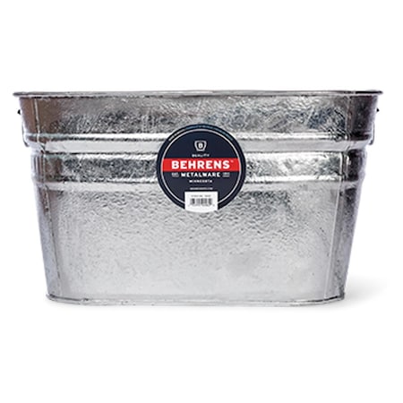 Behrens 15 Gallon Square Tub, Hot Dipped Steel Tub 62